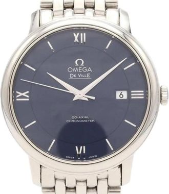 Omega Pre-owned Vintage Polshorloge - Heren - Vintage Horloges - Blauw - ONE Size - Vintage