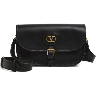 Valentino Small Antibes Leather Crossbody Bag in Black at Nordstrom