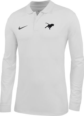 Nike Mens College (Prairie View A&M University) Dri-FIT Long-Sleeve Polo in White | ZM04PYPVUN26-WHT