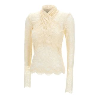 Paco Rabanne Long Sleeve Tops, female, White, Size: 2XS Top