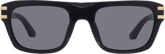 Dolce & Gabbana Dark Grey Rectangular Mens Sunglasses DG4496 501/87 54