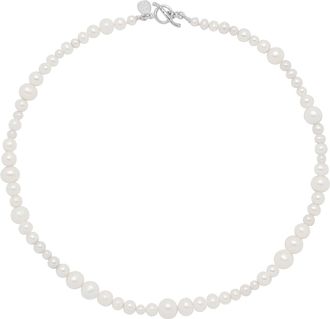 Dower & Hall Mixed White Freshwater Luna Pearl Necklace