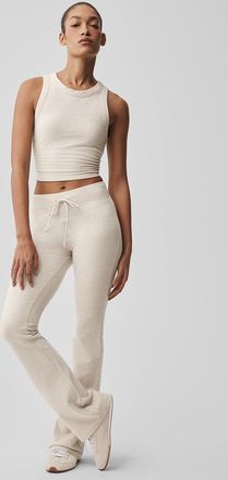 Alo | Sway Bootcut Sweatpant in Oatmeal Heather Beige, Size: Medium