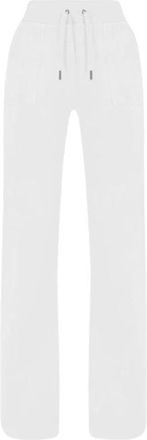 Juicy Couture Polyester Casual Pants - Dames - Wijde Broeken - Wit - M - Polyester - Broeken