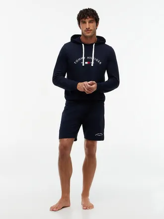 Tommy Hilfiger Mens Hilfiger Logo Pique Sleep Short - Navy - XL