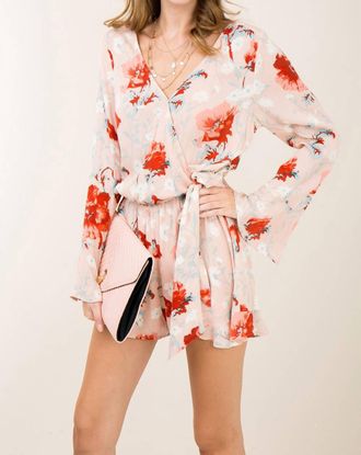 Entro Floral Ruffle Romper In Multi