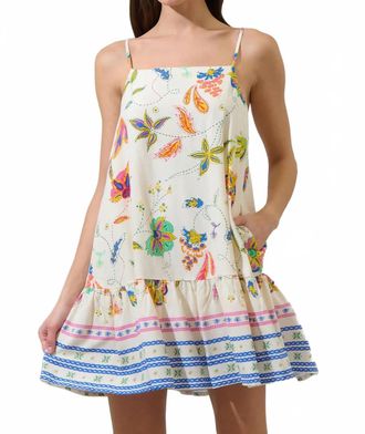 Sugarlips Jenny Shift Dress In Ivory-Multi