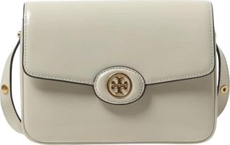 Tory Burch Tassen, Dames, Wit, ONE Size, Elegante Schoudertas met Verstelbare Riem en Klepsluiting