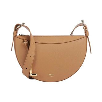 Lancel Faubourg Demi-lune - Dames - Tassen - Beige - Maat: ONE Size Leer