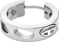 Diesel Oval D Logo Single Hoop Earring in Silver at Nordstrom