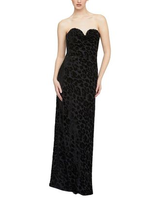 Halston Heritage Rosalie Chiffon Devore Gown