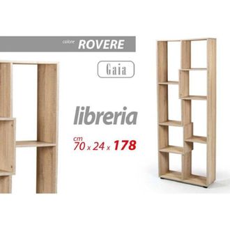 Trade Shop Trade Shop - Estanteria H178x70x24 Cm Baldas Madera Roble Estanteria Moderna Gaia 770722