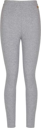 Balmain Katoenen gebreide leggings - Dames - Leggings - Grijs - XS - Katoen - Broeken