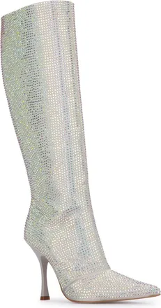 Liu Jo Womens Leonie Hanne Heel Silver Crystal Mesh Synthetic