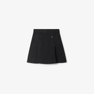Burberry Gabardine Trench Mini Skirt, Size: 02