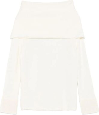 Gran Sasso Maglione con spalle scoperte - Bianco