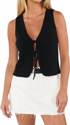 Show me your Mumu Time Out Tie Top In Black