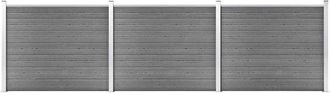 vidaXL Vidaxl - Set De Panel De Valla Wpc Gris 526x146 Cm