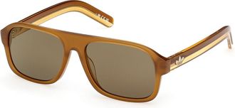 adidas OR0141 42Q Mens Sunglasses Orange Size 55