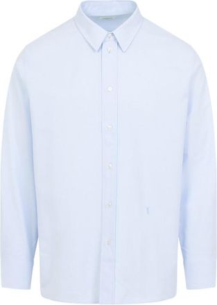 Saint Laurent Light Blue Point Collar Oxford Shirt
