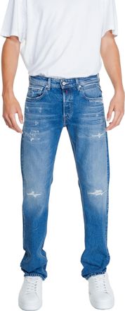 Replay Anbass Relaxed Fit Versleten Jeans