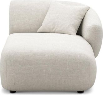 Castlery Auburn Right Chaise Customized, Performance Linen Weave Sand, Spill Resistant, Modular Sofa by Castlery, Grey