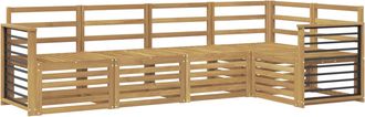 vidaXL Conjunto De Sof&aacute;s De Exterior 5 Uds. Blanco Vidaxl
