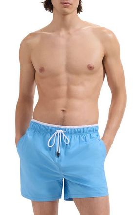 Bugatchi Quinn Colorblock Swim Trunks in Azure at Nordstrom, Size Xx-Large