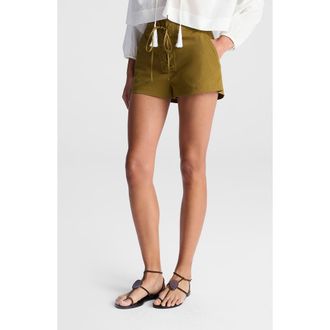 A.L.C. Leon Lace-Up Shorts in Hazel at Nordstrom Rack, Size 10