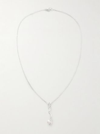 Agmes Collana In Argento Sterling Riciclato Con Perla Teneille