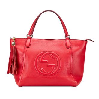 Gucci Soho Tote Gegraveerd Leer