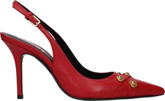 Versace Red Leather High Heel Womens Pumps