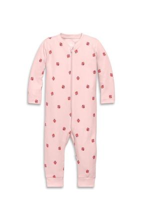 primary Baby Organic Zip Romper In Baby Bugs in Light Blossom Ladybugs at Nordstrom, Size Newborn