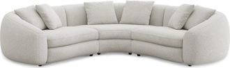 Castlery Fable Sectional Sofa Customized, (Performance Boucle) Light Grey, Spill Resistant, Ultra Deep Seats for Sofas by Castlery