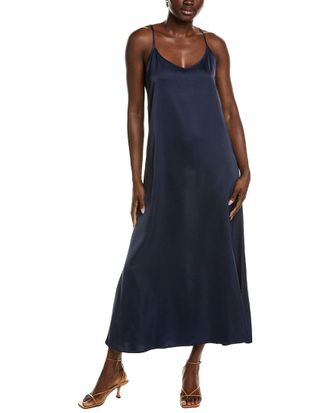 POINT Point Satin Slip Dress