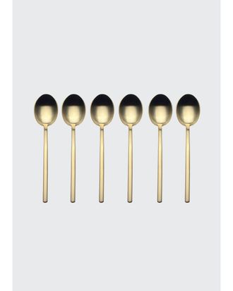 Mepra Due Ice Oro 6-Piece Coffee Spoon Set