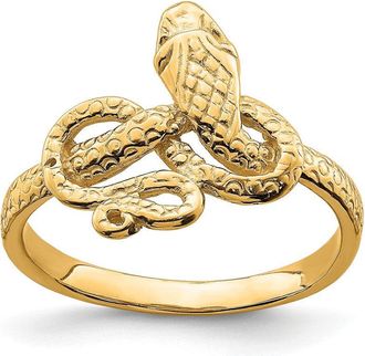Diamond2Deal 14k Yellow Gold Snake Ring