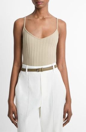 Vince V-Neck Rib Camisole in Mojave at Nordstrom Rack, Size X-Large
