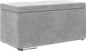 vidaXL Pouf Grigio Chiaro 81 X 41 X 40 Cm Vidaxl