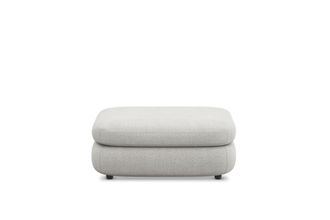 Castlery Fable Side Ottoman Customized, Performance Fleece, Medium Grey, Spill Resistant, Ultra Deep Seats for Ottomans