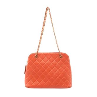 Chanel Pre-owned Shoulder Bags, female, Orange, Size: ONE SIZE Pre-owned Vintage Shoulder Bag