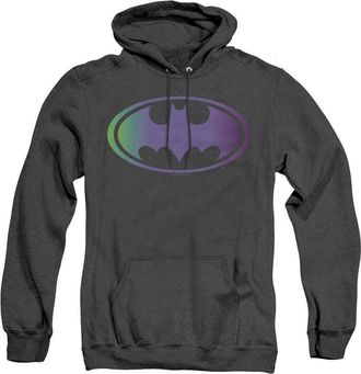 Gildan Batman Gradient Bat Logo Adult Heather Hoodie / Hooded Sweatshirt
