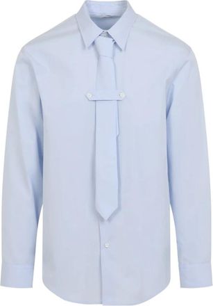 Dries Van Noten Cilian Shirt - Heren - Zakelijke Overhemden - Blauw - M - Katoen - Overhemden