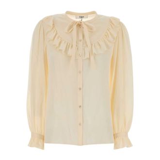 Chlo&eacute; Camicia di Seta - - Blouses & Shirts - Donna - Giallo - M