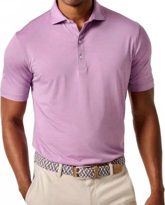 Johnnie-O Lyndonn Short Sleeve Stripe Polo In Majorca/rouge Red