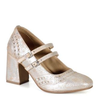 Diba JET LINER Leather Mary Jane Heel in Silver at Nordstrom, Size 8.5