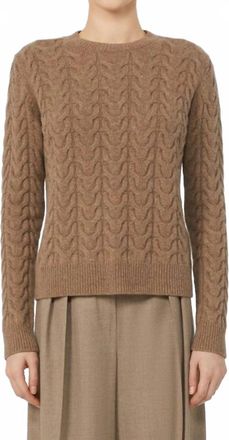 Max Mara Aramis Crewneck Sweater In Camel Melange