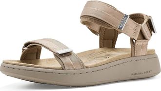 Woden Line Sandals Womens Dress Sandals Silver Mink : EU 38 (US Womens 6.5) M, Leather