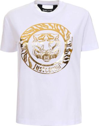 Just Cavalli Stijlvolle T-shirts en Polos - Dames - T-shirts - Wit - S - Tops