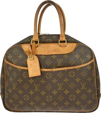 Louis Vuitton Deauville Handbag Monogram Canvas Brown Canvas Handbag (Pre-Owned)